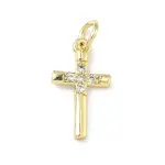 Brass Micro Pave Clear Cubic Zirconia Pendants