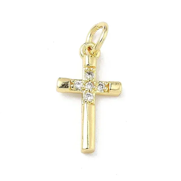 Brass Micro Pave Clear Cubic Zirconia Pendants