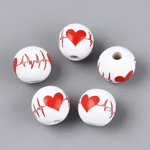 Printed Schima Wood Beads