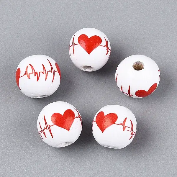 Printed Schima Wood Beads