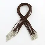 2mm Faux Suede Cord Necklace Making with Iron Chains & Lobster Claw Clasps