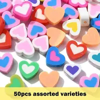 50Pcs Handmade Polymer Clay Beads