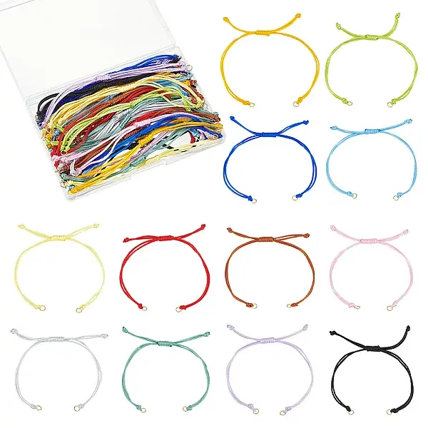 36Pcs 12 Colors Nylon Cord Bracelets Making