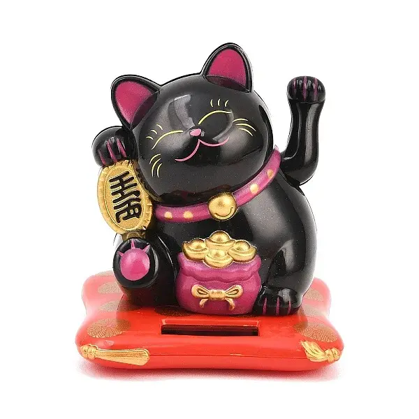 ABS Plastic Solar Powered Maneki-neko Figurines