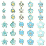 60Pcs 10 Styles Alloy Enamel Pendants