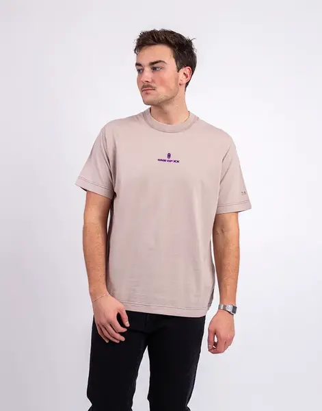 Tričko ONE OF XX Cement Purple Embroidered Loose Fit T-shirt Cement Purple