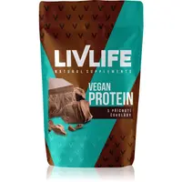 LivLife Vegan Protein rastlinný proteín príchuť Chocolate 490 g