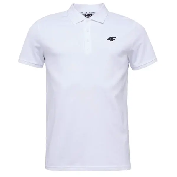 4F POLO SHIRT Pánská polo košile, bílá, velikost