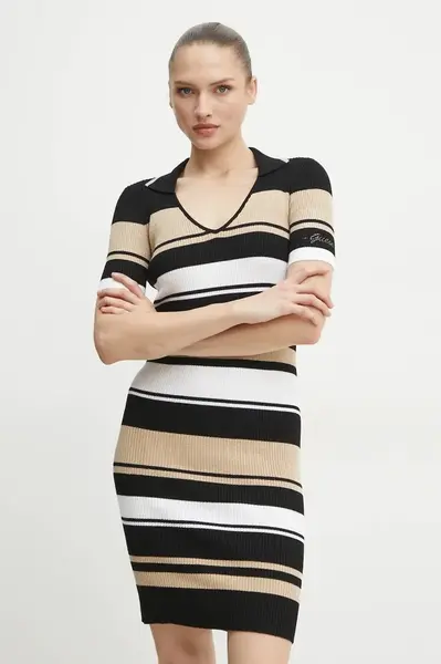 Šaty Guess černá barva, mini, W5RK16 Z2Y72