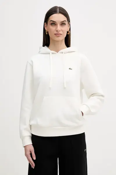 Lacoste mikina s kapucňou dámska s bavlnou