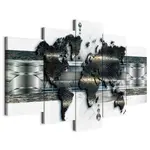 artgeist MALBA NA PLÁTNĚ, abstraktní, mapa světa, 200/100/1.2 cm