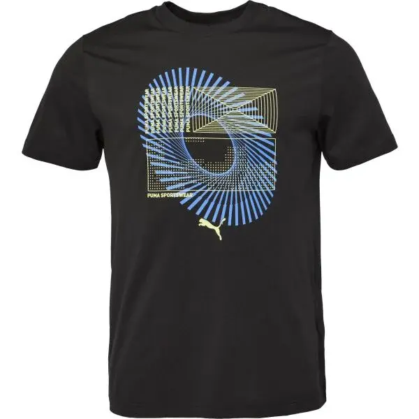 Puma GRAPHIC CIRCULAR TEE Pánské triko, černá, velikost