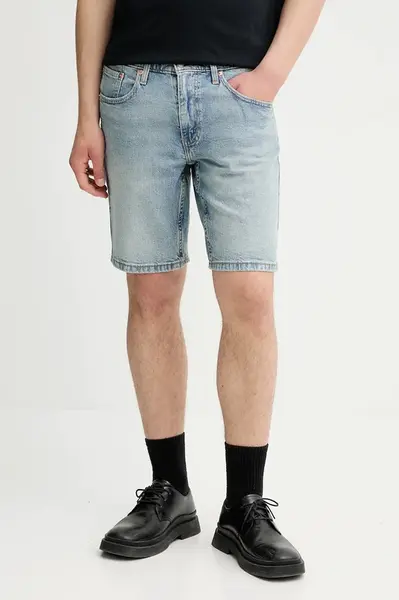 Džínové šortky Levi's pánské, šedá barva