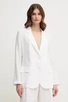 Plátěné sako United Colors of Benetton zelená barva