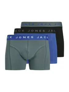 JACK & JONES Boxerky 'JACBENNETT'  modrá / sivá / čierna