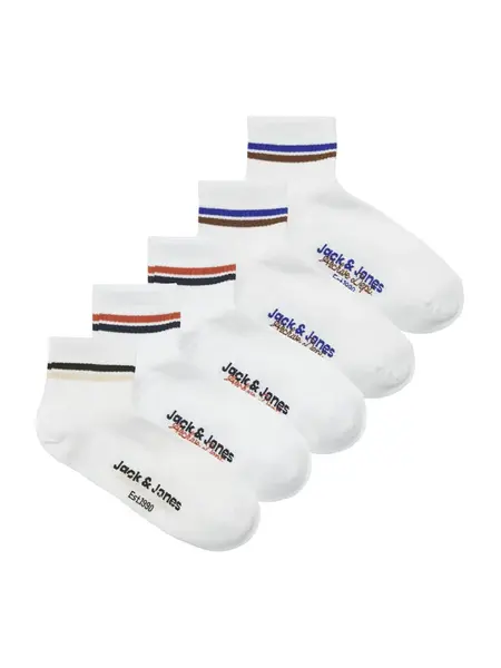 JACK & JONES Ponožky 'JACBOSTON'  tmavomodrá / čokoládová / čierna / biela