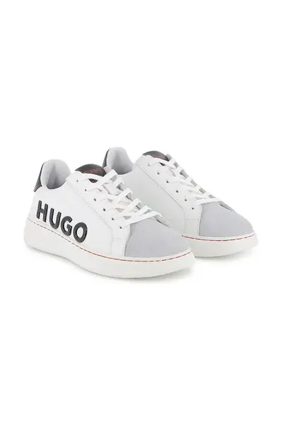HUGO Dětské kožené tenisky HUGO