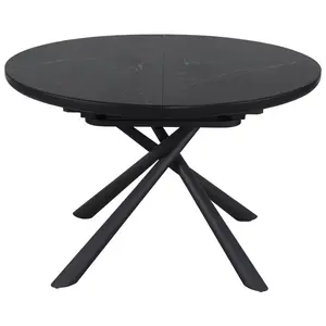 Novel JÍDELNÍ STŮL, černá, 120-160/120/76 cm