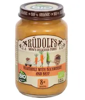 Rudolfs Zelenina s pohankou a hovězím masem BIO 190 g