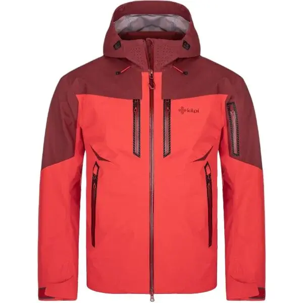 KILPI HASTAR Pánska outdoorová nepremokavá bunda, červená, veľkosť XXXL