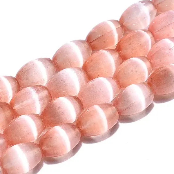 Dyed Natural Selenite Beads Strands