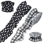 6 Rolls 2 Styles Polyester Wrinkle Ribbons