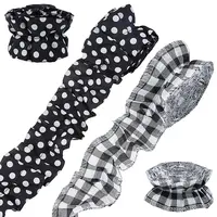 6 Rolls 2 Styles Polyester Wrinkle Ribbons