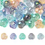 30Pcs 5 Colors Electroplate Transparent Acrylic Beads