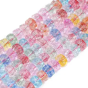 Transparent Crackle Glass Beads