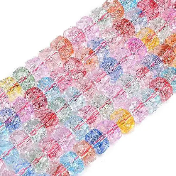 Transparent Crackle Glass Beads