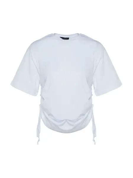 Trendyol Tričko  smaragdová / biela