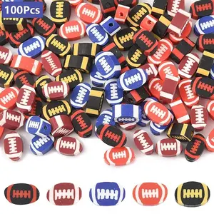 100Pcs 5 Colors Handmade Polymer Clay Beads