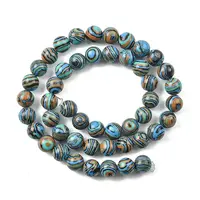 1 Strand Synthetic Malachite Dyed Beads Strands