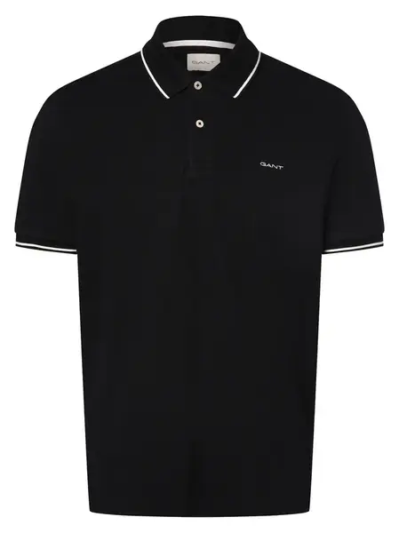 GANT Tričko 'Rugger'  čierna / biela