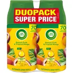 Air Wick Freshmatic Passion Fruit & Tropical Mango osvěžovač vzduchu – náhradní náplň s vůní DUO 2x250 ml