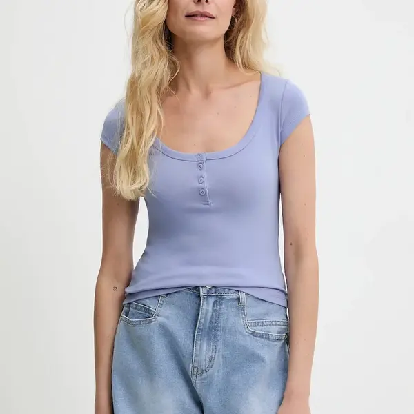 Tričko Answear.LAB dámské, modrá barva