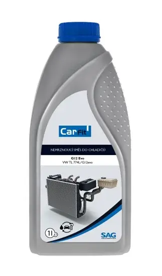 Chladicí kapalina - nemrznoucí směs G12 Evo, červená, různé velikosti balení- CARFIT Velikost balení: 1 l