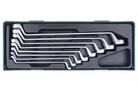 Sada očkových vyhnutých klíčů, 6x7 - 20x22 mm, 8 kusů v kazetě - JONNESWAY W23108SP