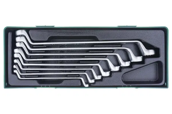 Sada očkových vyhnutých klíčů, 6x7 - 20x22 mm, 8 kusů v kazetě - JONNESWAY W23108SP