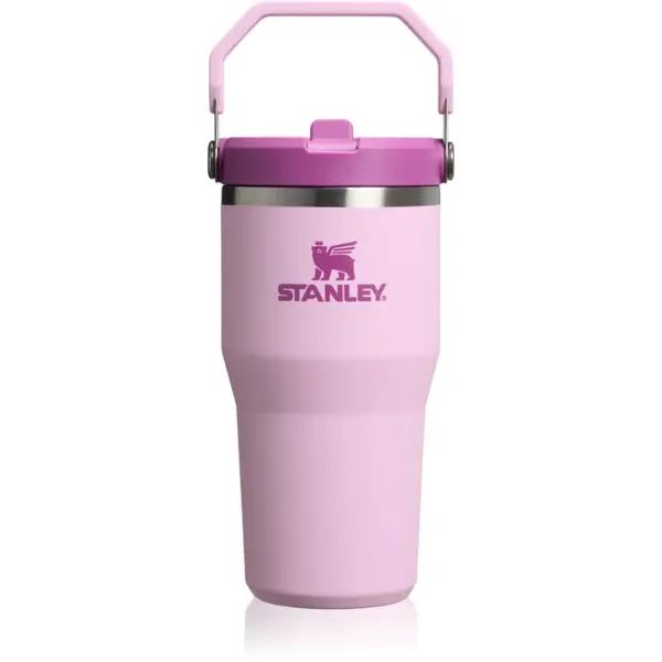 Stanley IceFlow™ Flip Straw Tumbler fľaša na vodu z nehrdzavejúcej ocele Cherry Blossom 600 ml