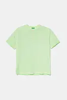 Dětské bavlněné tričko United Colors of Benetton zelená barva, 3085C10P9