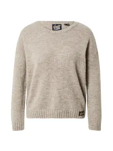 Superdry & Co Sveter 'ESSENTIAL'  béžová melírovaná