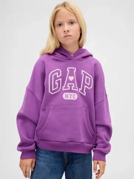 GAP dievčenská oversize mikina s kapucňou