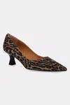 Semišové lodičky Billi Bi Leopardo hnědá barva, A8087