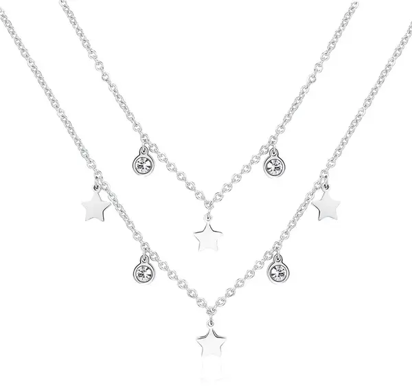 S'Agapõ Dvojitý řetízek s hvězdičkami Luce SCE03