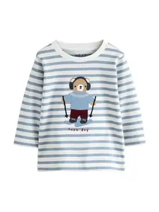 Next Tričko  modrá / modrozelená / hnedá / biela