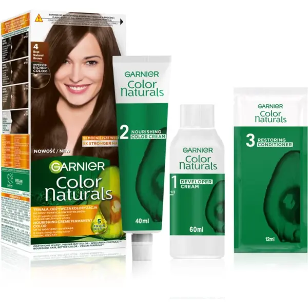 Garnier Color Naturals Creme barva na vlasy odstín 4 Natural Brown 1 ks