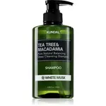 KUNDAL Tea Tree & Macadamia White Musk hloubkově čisticí šampon s osvěžujícím účinkem 500 ml