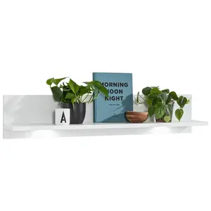 SetOne by Musterring NÁSTĚNNÁ POLICE, bílá, 120/24/21,2 cm