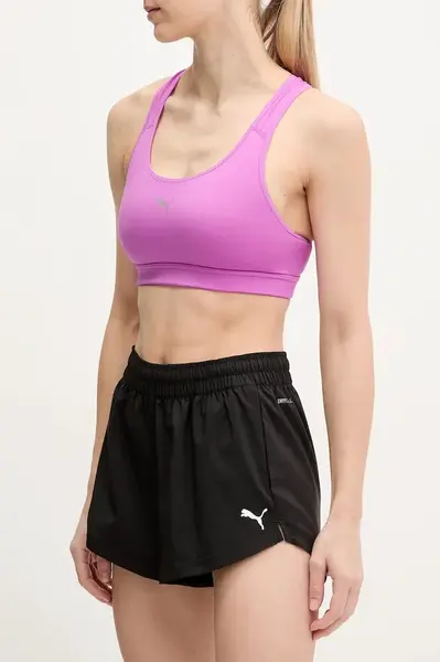 Tréninkové šortky Puma Train All Day Essentials černá barva, hladké, high waist, 525903